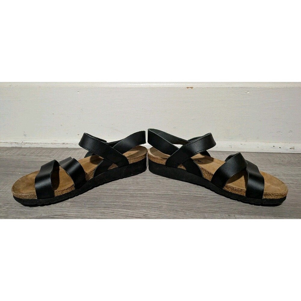 Naot Black Leather Sandals - Picture 6 of 10